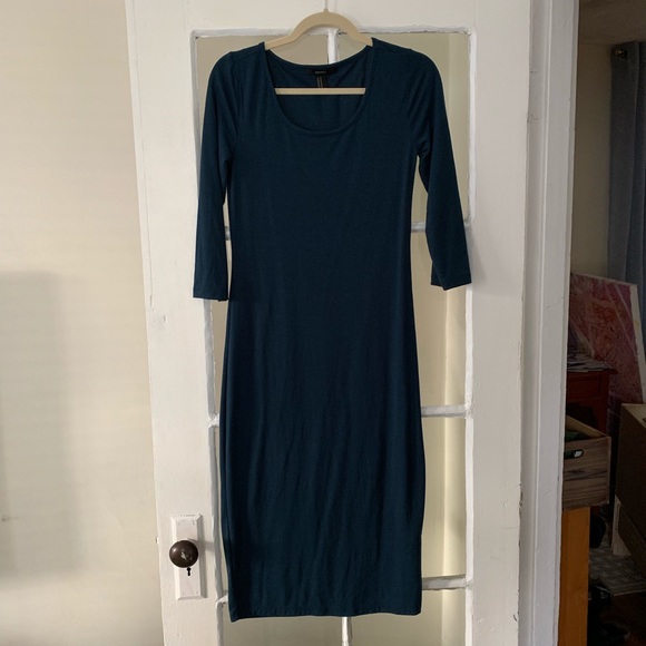 Forever 21 Dresses & Skirts - Teal Midi Bodycon Dress Forever 21 Dresses & Skirts - Teal Midi Bodycon Dress